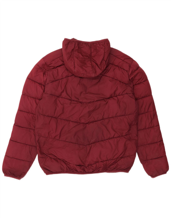 JACK & JONES Muška podstavljena jakna s kapuljačom UK 40 Large Burgundy Poliester