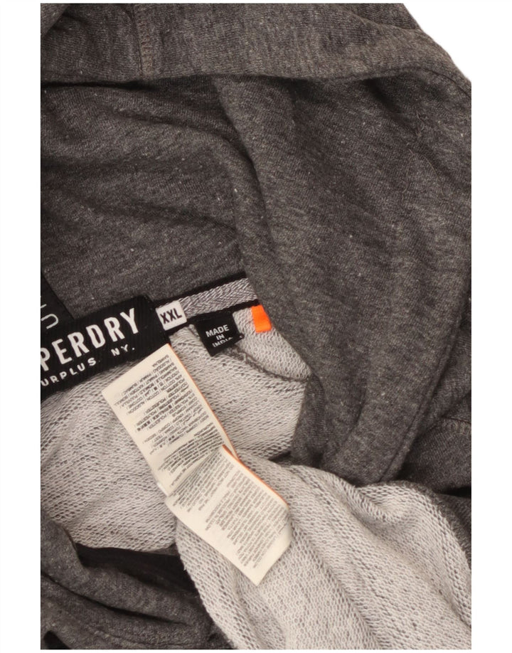 Superdry muška majica s kapuljačom s kapuljačom 2XL sivi poliester