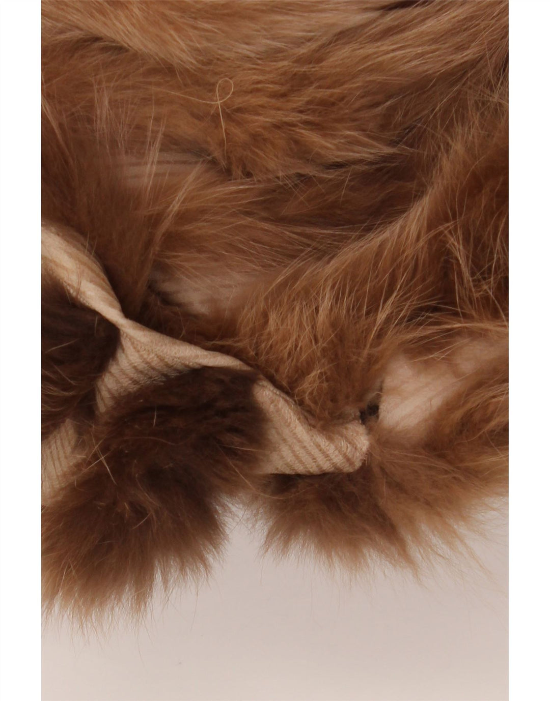 VINTAGE ženski gornji kaput od umjetnog krzna UK 18 XL smeđi cvjetni