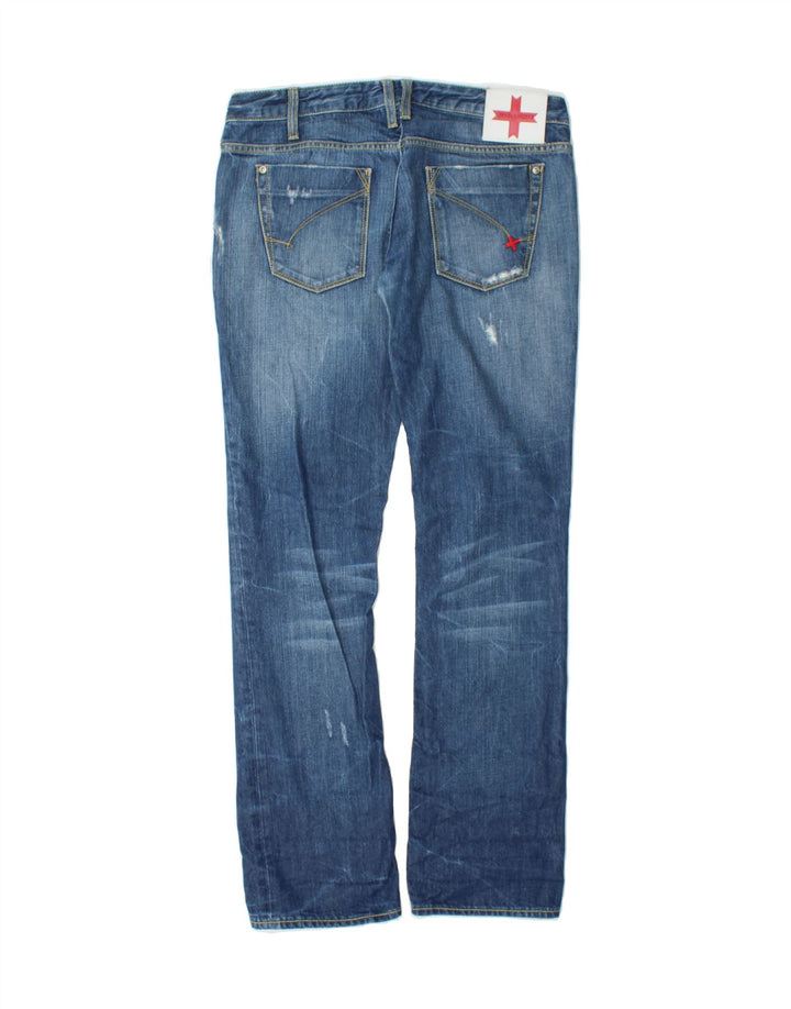 ZU ELEMENTS Womens Albertine Distressed Bootcut Jeans W32 L31  Blue Vintage Zu Elements and Second-Hand Zu Elements from Messina Hembry 