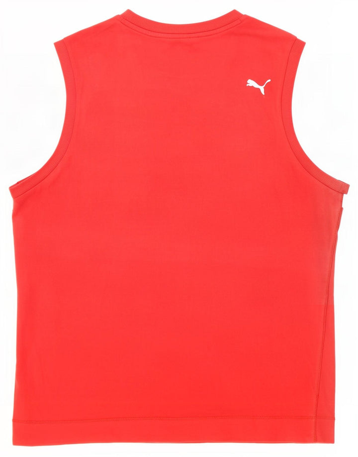 Puma muški grafički gornji dio prsluka Large Red Colourblock