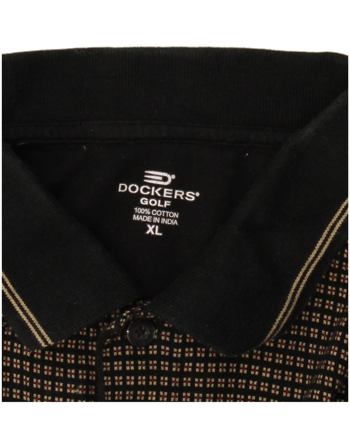 Dockers muška polo majica za golf XL pamuk crne kare
