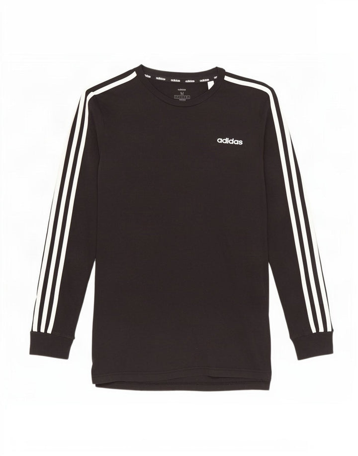 Adidas muška majica dugih rukava srednje crne pamučne boje