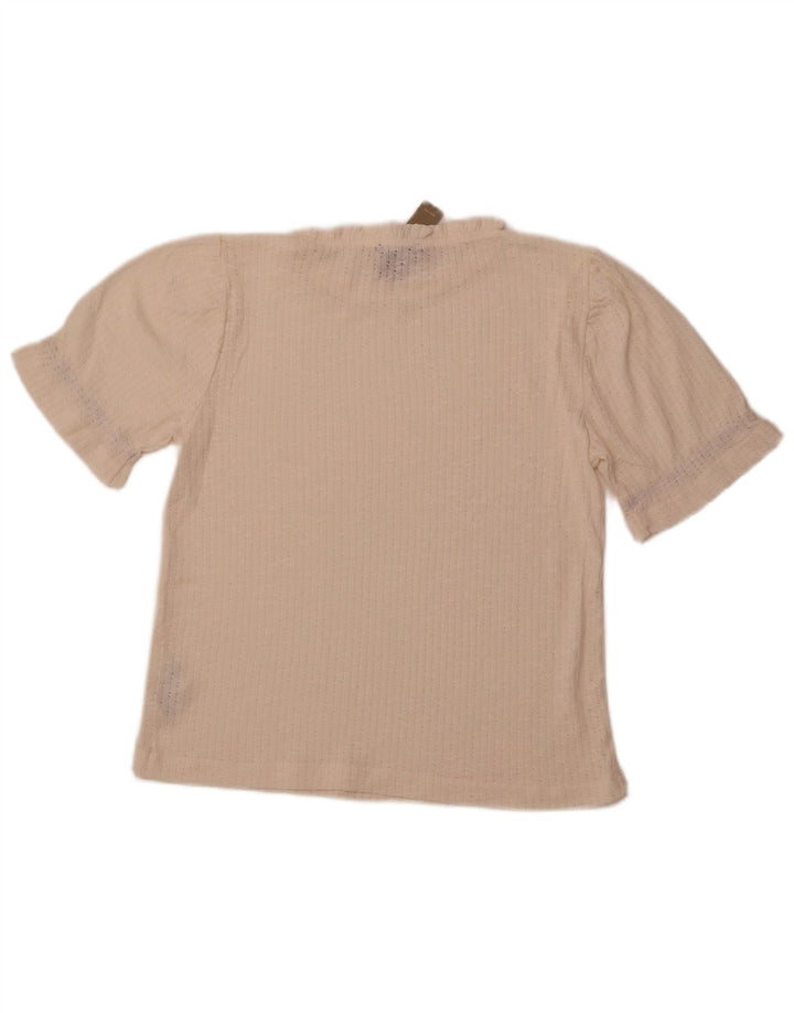 J. CREW Ženski gornji dio pletene bluze UK 14 srednje bijele boje od poliestera