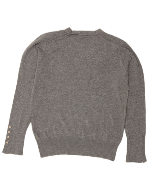 Zara ženski džemper s okruglim izrezom UK 14 Large Grey