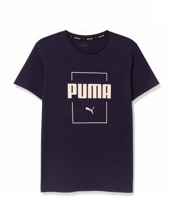 Puma Boys Graphic T-Shirt Top 15-16 Years Navy Blue Pamuk