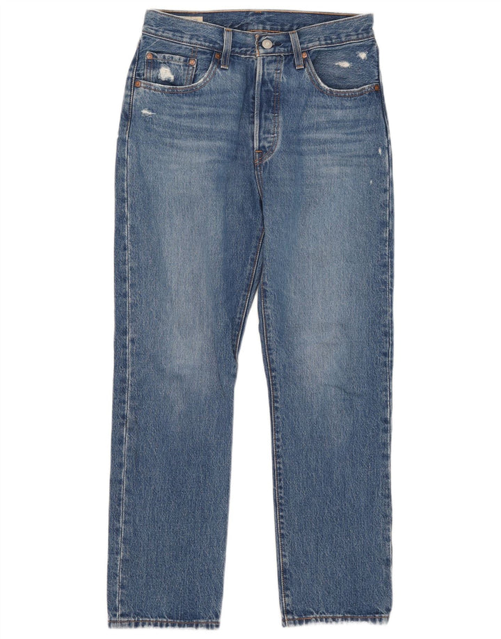 Levi's ženske 501 ravne traperice W27 L29 plavi pamuk