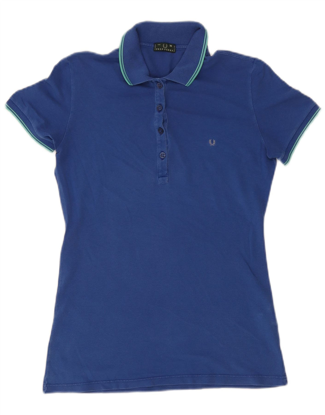 Fred Perry ženska polo majica UK 12 srednje plavi pamuk