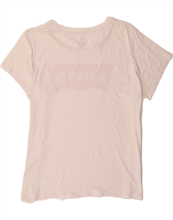 LEVI'S Mens Graphic T-Shirt Top 2XL White Cotton Vintage Levi's and Second-Hand Levi's from Messina Hembry 