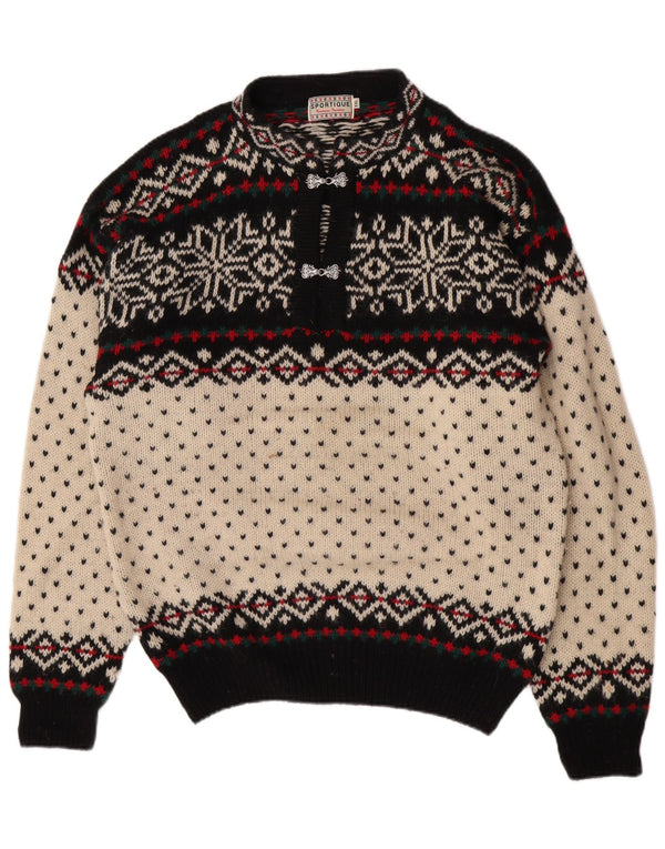 Sportique ženski džemper s kornjačičastim ovratnikom 2XL Off White Fair Isle vune