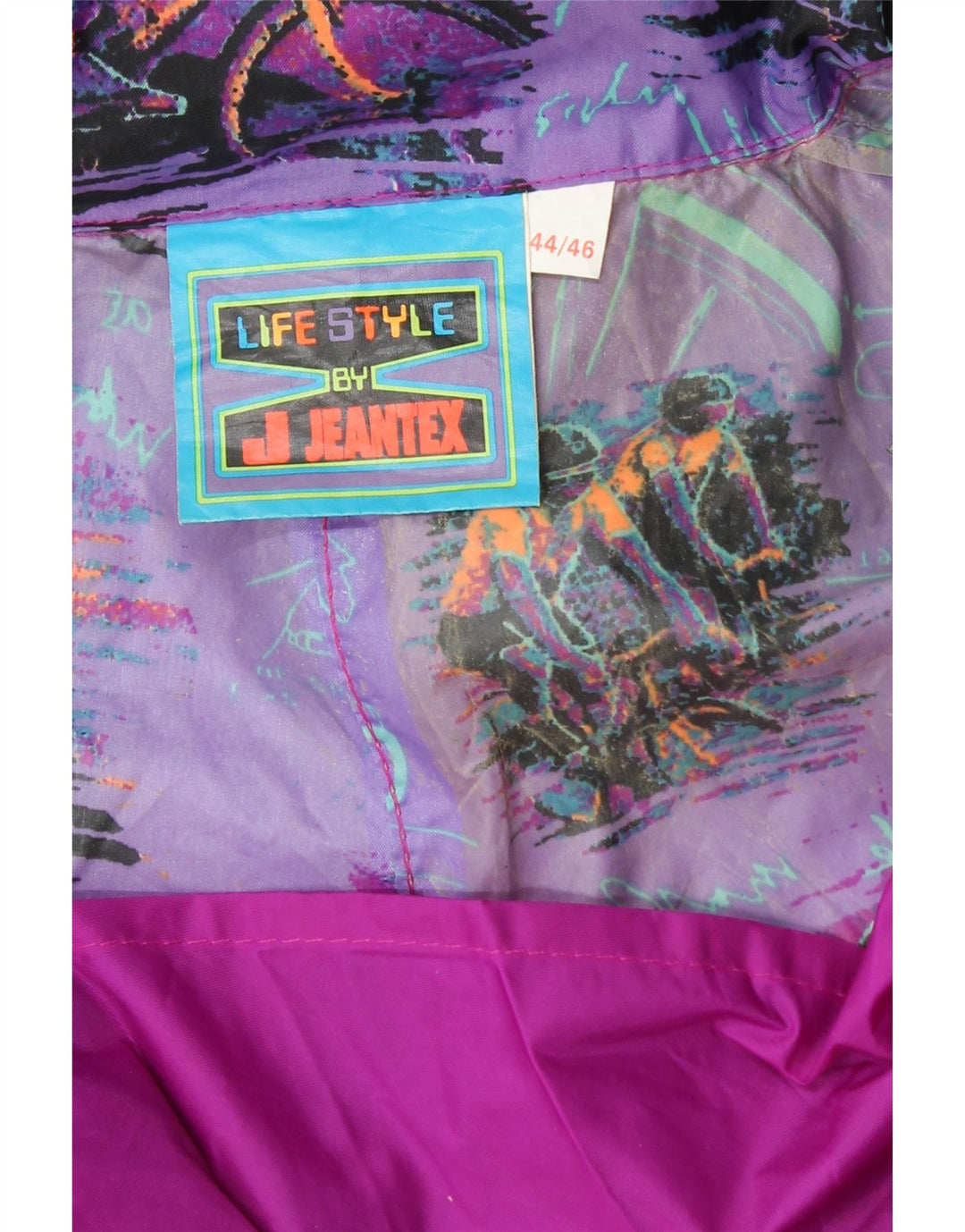 J JEANTEX Muška kišna jakna s kapuljačom UK 44/46 2XL Purple Colourblock