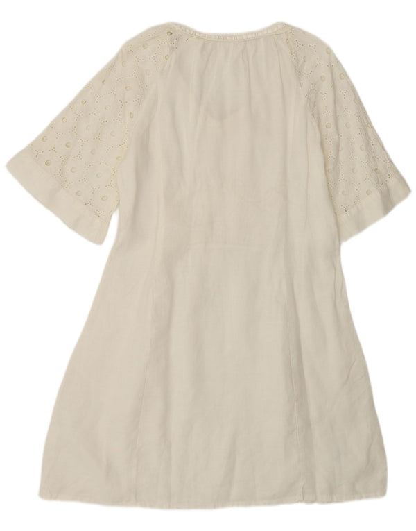 Vintage ženska haljina A-kroja UK 14 Srednje bež