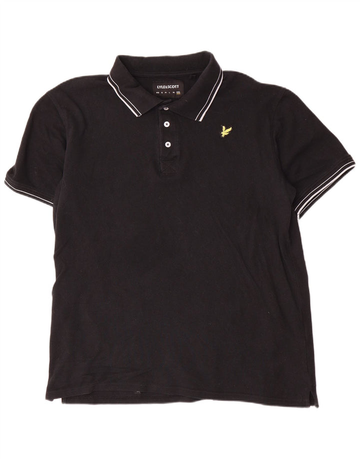 Lyle & Scott muška polo majica 2XL crni pamuk