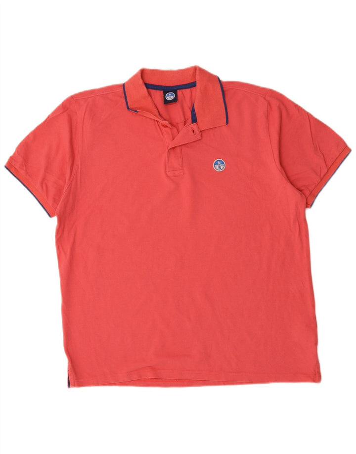 NORTH SAILS Muška polo majica srednje crvene pamučne boje