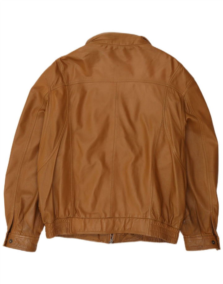 Vintage muška bomber kožna jakna EU 50 velika smeđa koža