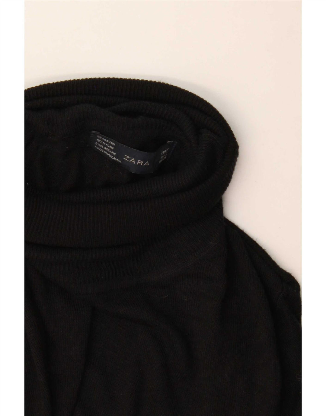 Zara ženski pulover s rol izrezom UK 10 Small Black Rayon