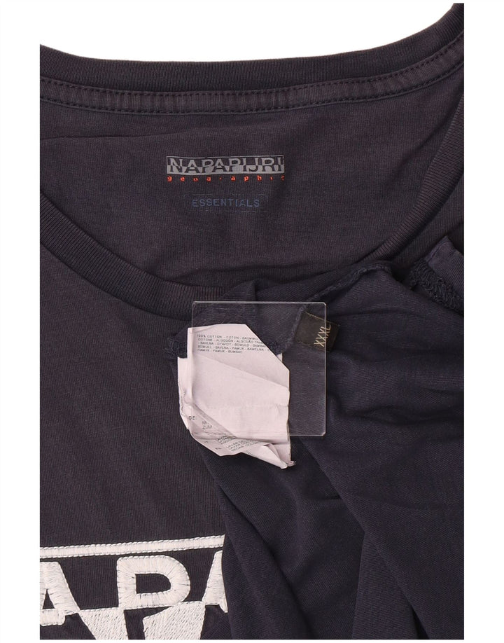 NAPAPIJRI Muška majica kratkih rukava Geographic Graphic 3XL tamnoplavi pamuk