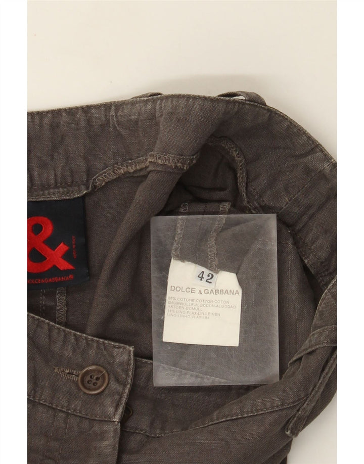 Dolce & Gabbana ženska suknja A-kroja IT 42 srednje W28 Kaki pamuk