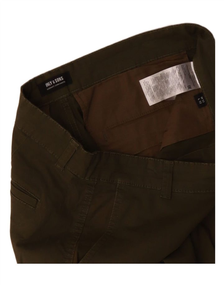 ONLY & SONS Muške Joggers Cargo hlače W32 L29 Kaki pamuk