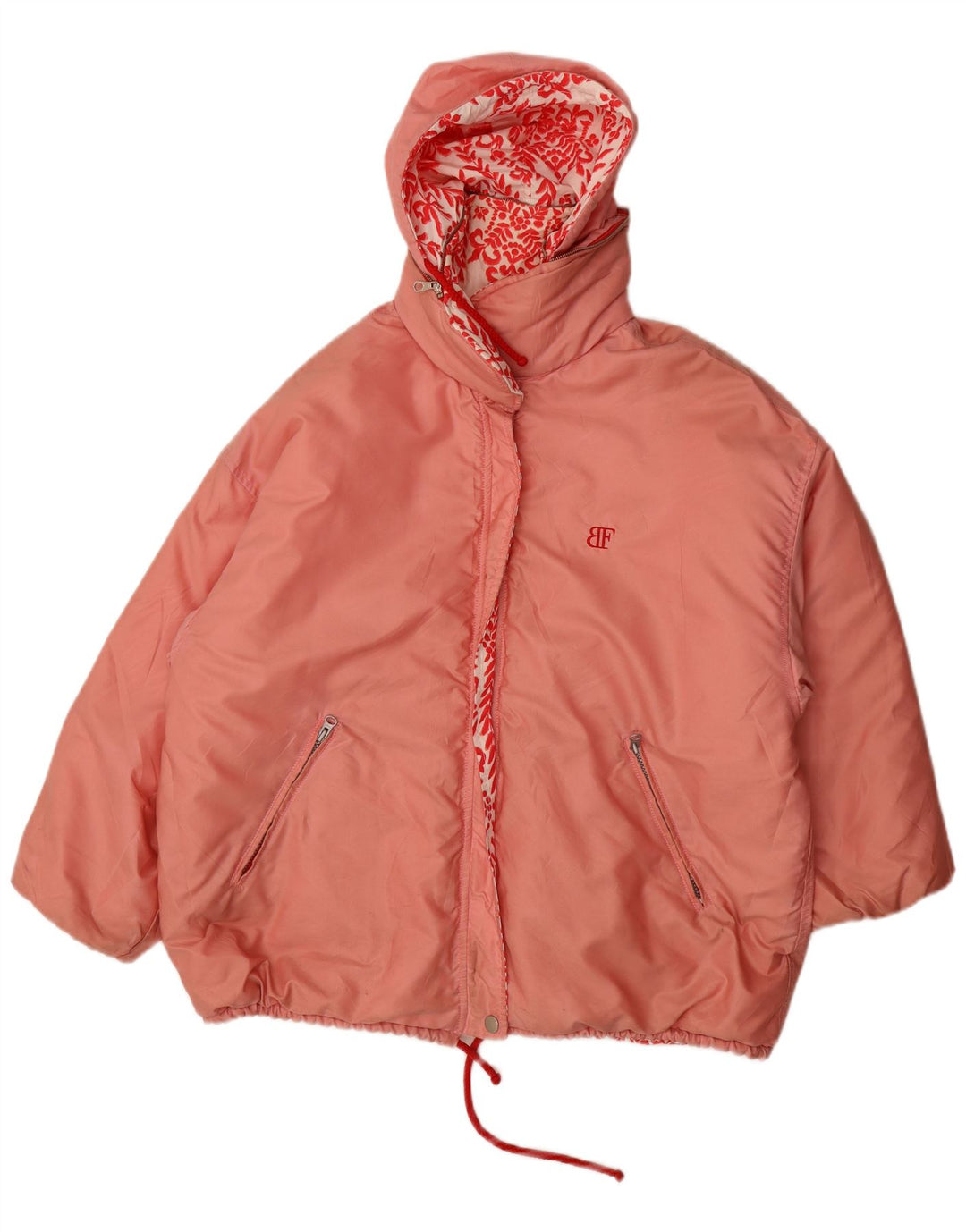 Belfe & Belfe ženska prevelika jakna na dvije strane IT 44 srednje ružičasta cvjetna