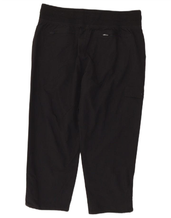 EDDIE BAUER Ženske ravne Cargo Capri hlače srednje veličine W30 L22 crne
