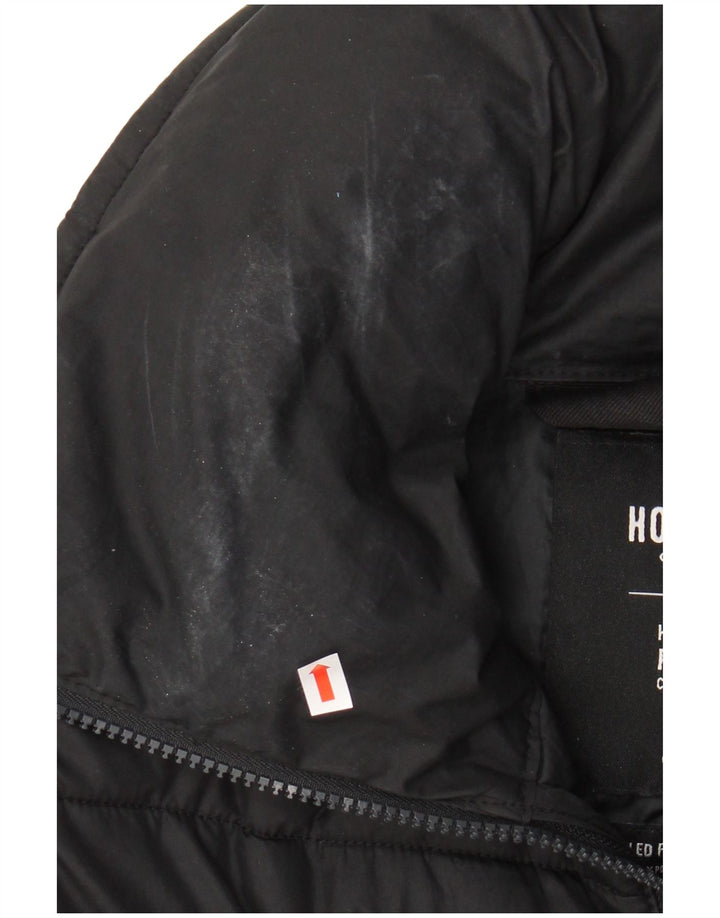 HOLLISTER Ženska prevelika podstavljena jakna UK 6 XS crni poliester