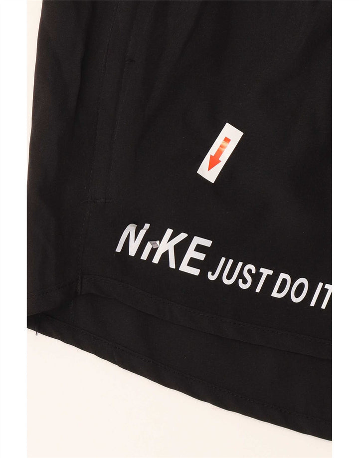 Nike Ženske Dri Fit Graphic Sport Shorts UK 12 Srednji crni poliester