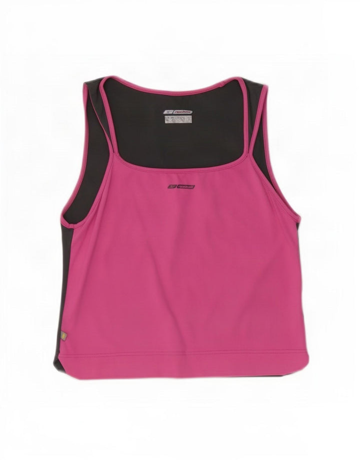 Reebok Ženski Cami Top UK 14 Medium Pink Colourblock
