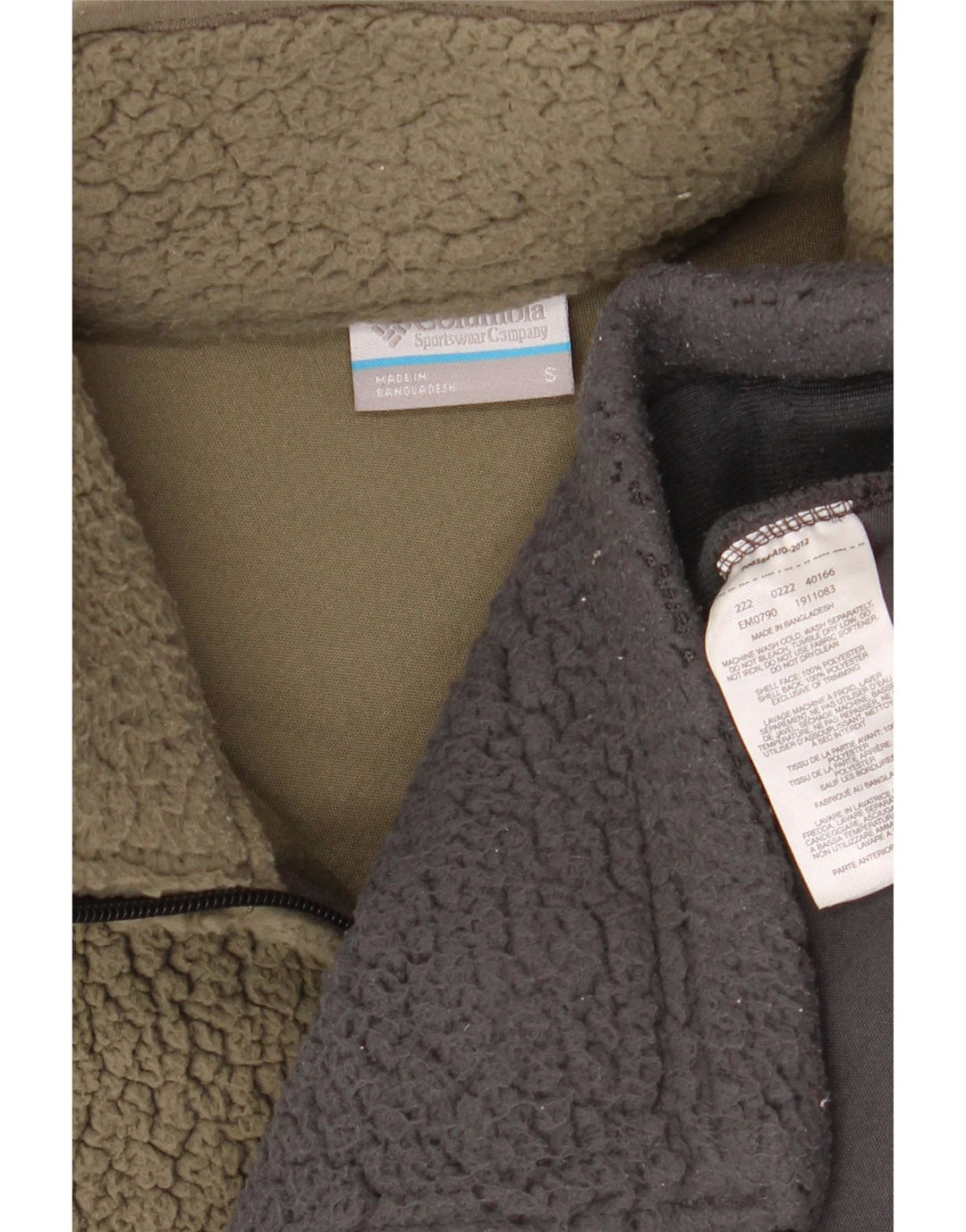 Columbia muška flis jakna UK 36 mali kaki poliester u boji