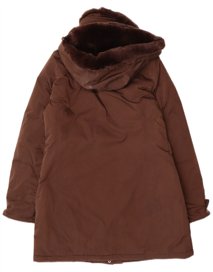 Woolrich ženska jakna parka s kapuljačom UK 14 srednje smeđi poliester