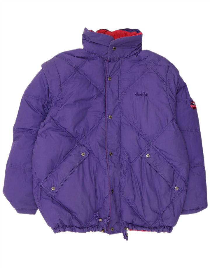 DIADORA Muška prevelika dvostruka podstavljena jakna UK 42 XL Crveni poliester