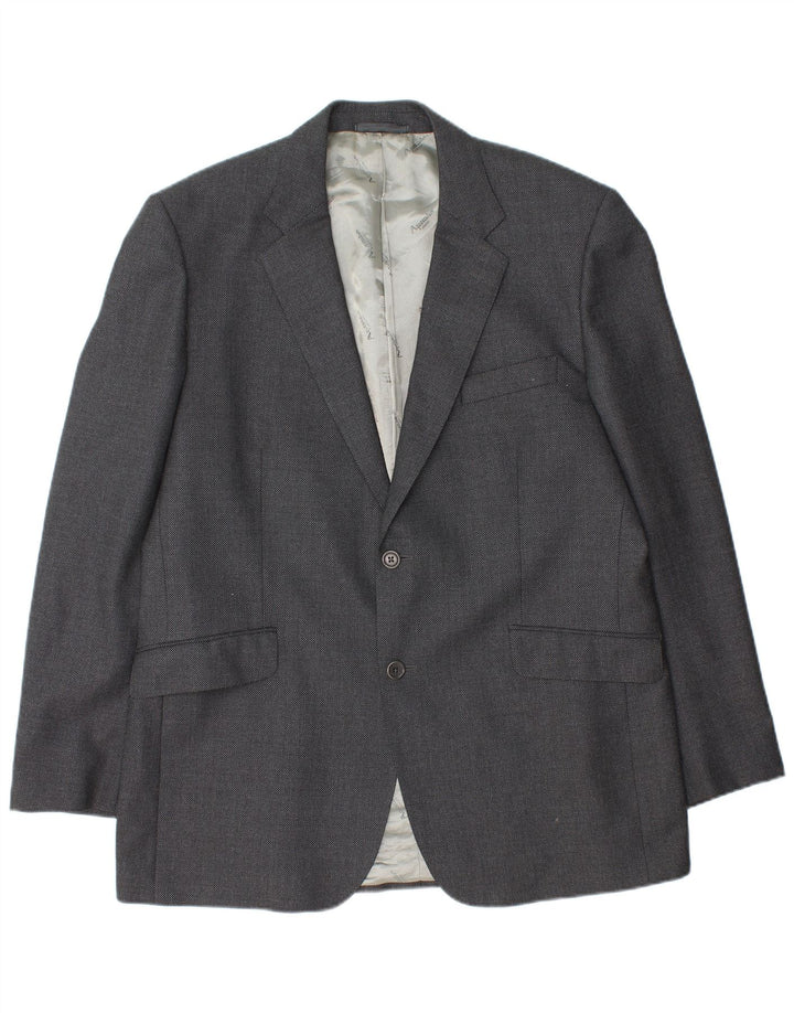 Aquascutum muška jakna sa 2 gumba UK 46 3XL siva vuna