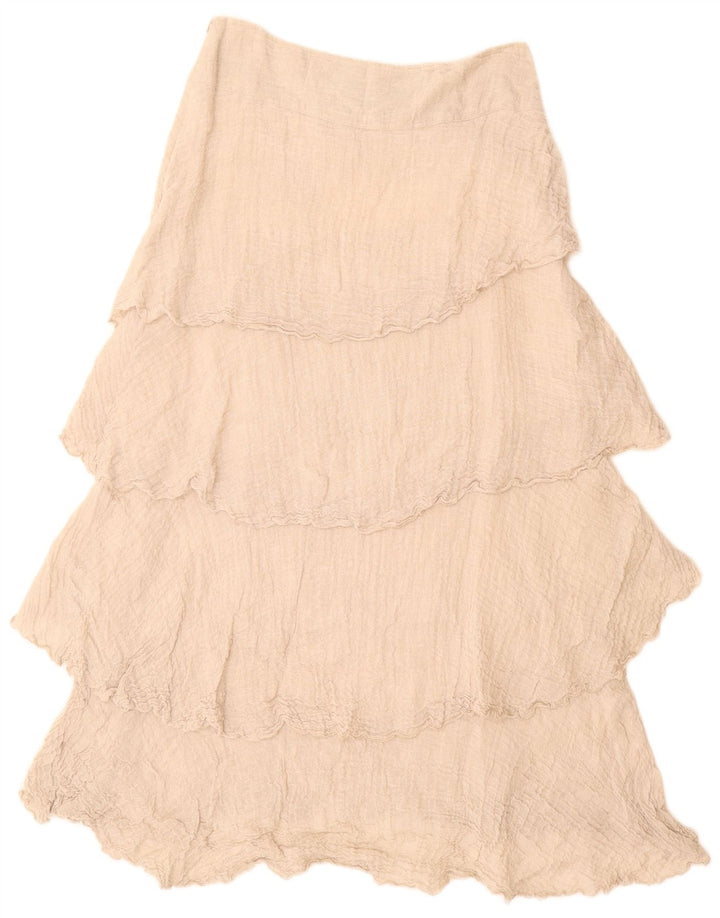 VINTAGE ženska suknja u više slojeva visokog struka W28 srednje bež boje