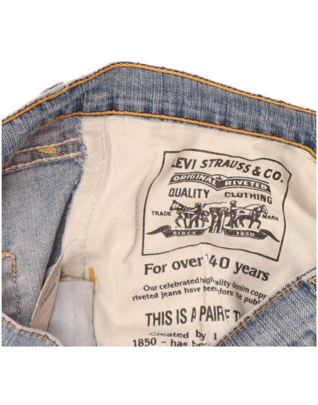 LEVI'S Ženske Bootcut traperice W28 L34 Plavi pamuk