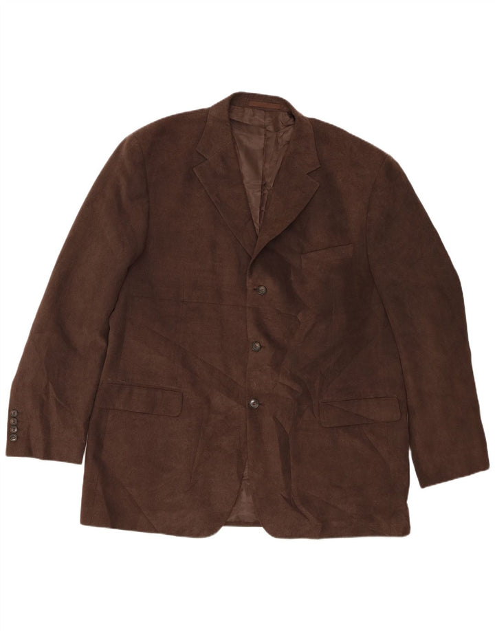 Marks & Spencer muška jakna od samta s 3 gumba UK 46 XL smeđa