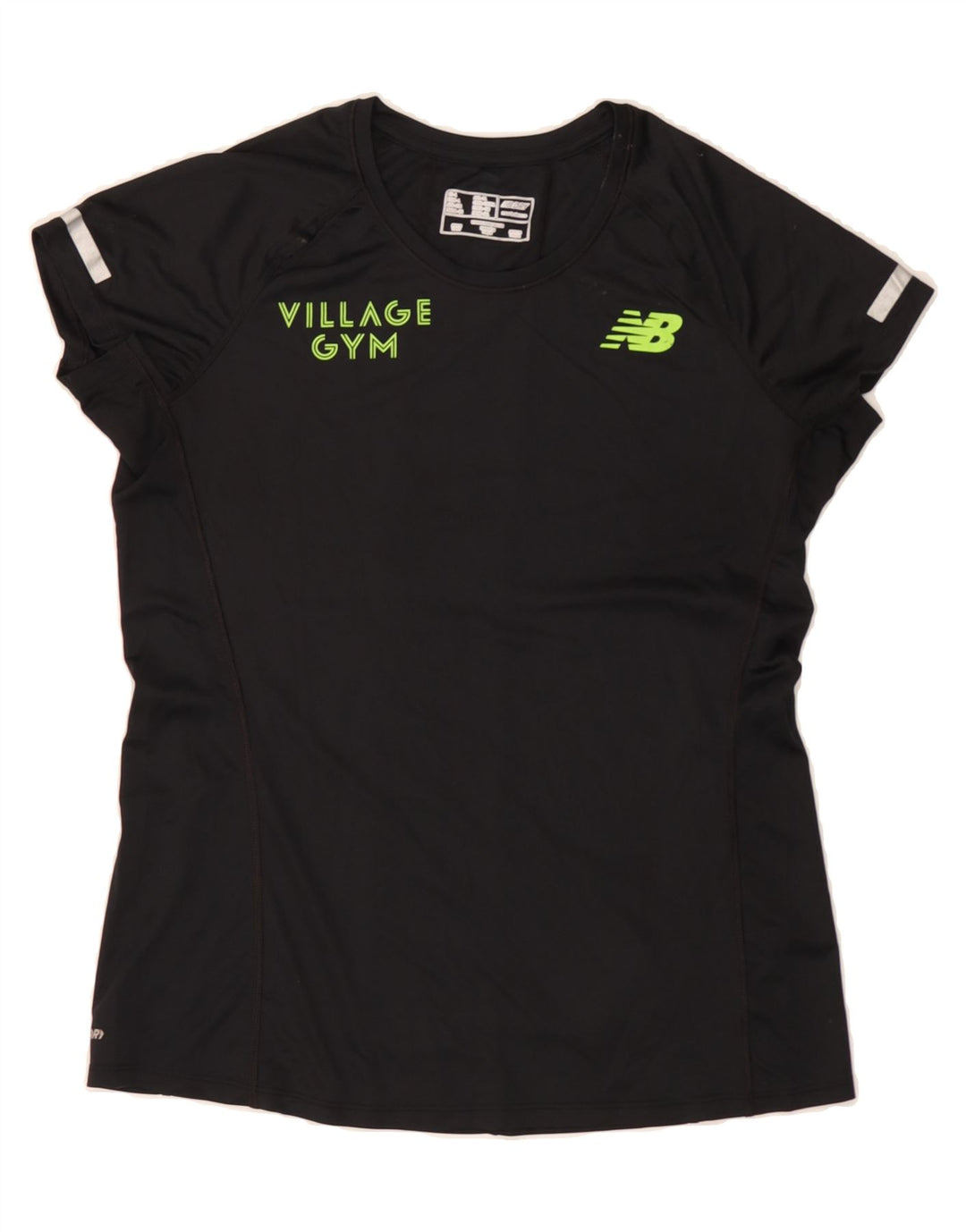 NEW BALANCE Womens T-Shirt Top UK 14 Large Black Polyester Vintage New Balance and Second-Hand New Balance from Messina Hembry 