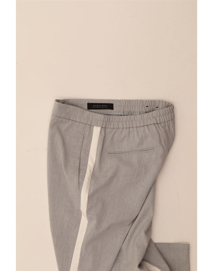 ZARA Womens Slim Chino Trousers Small W27 L26 Grey Vintage Zara and Second-Hand Zara from Messina Hembry 