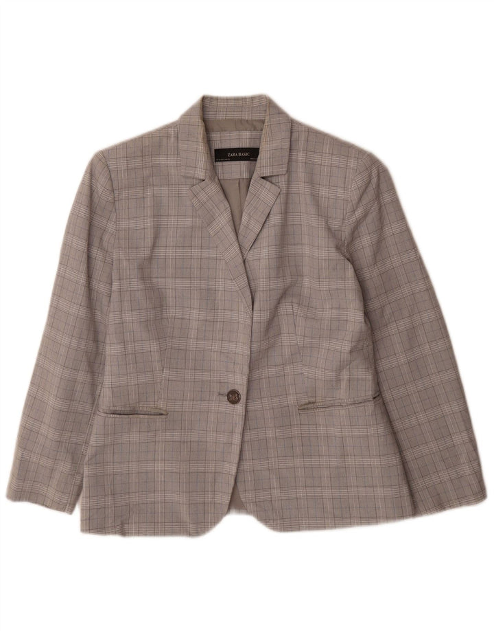 Zara ženski sako sa 1 gumbom EU 40 srednje siva houndstooth