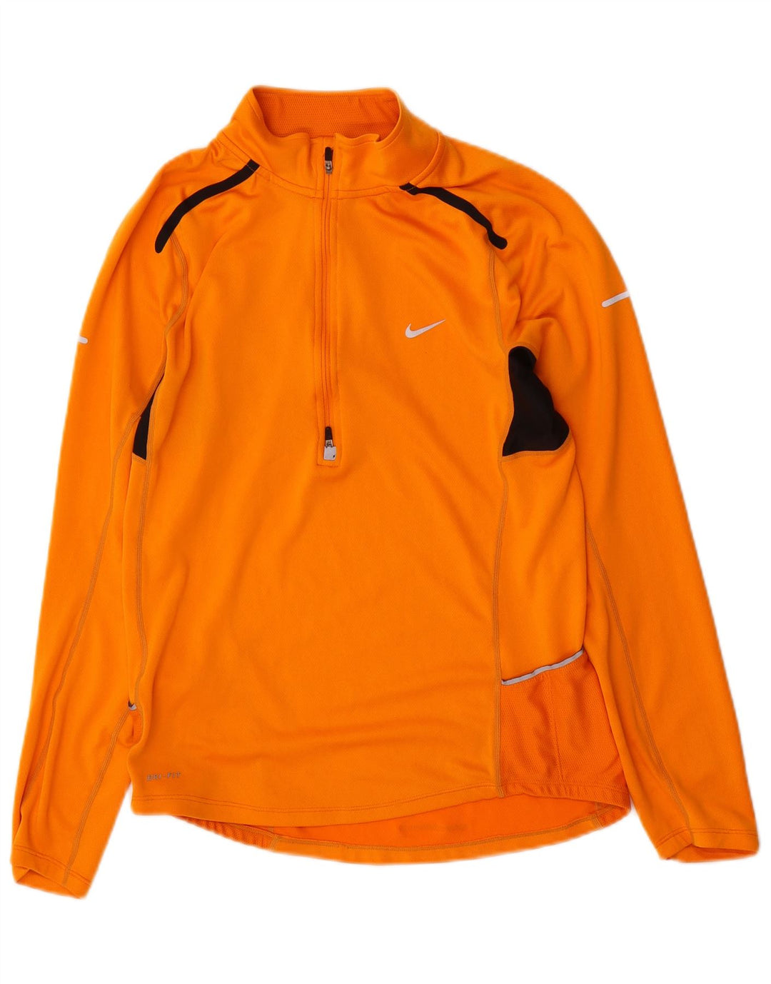Nike Dri Fit majica s izrezom i puloverom, gornji dio srednje narančaste boje