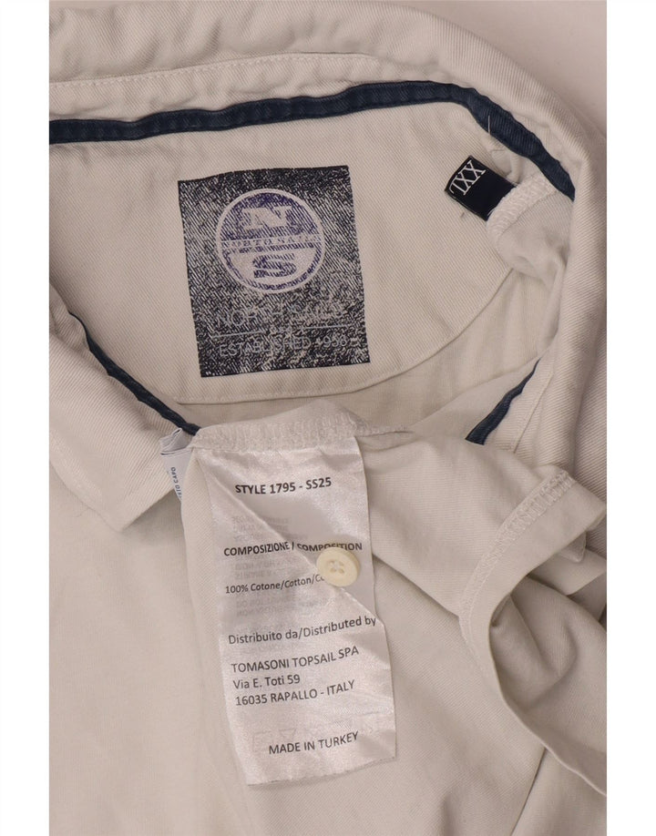 Muška polo majica North Sails Graphic 2XL bijeli pamuk