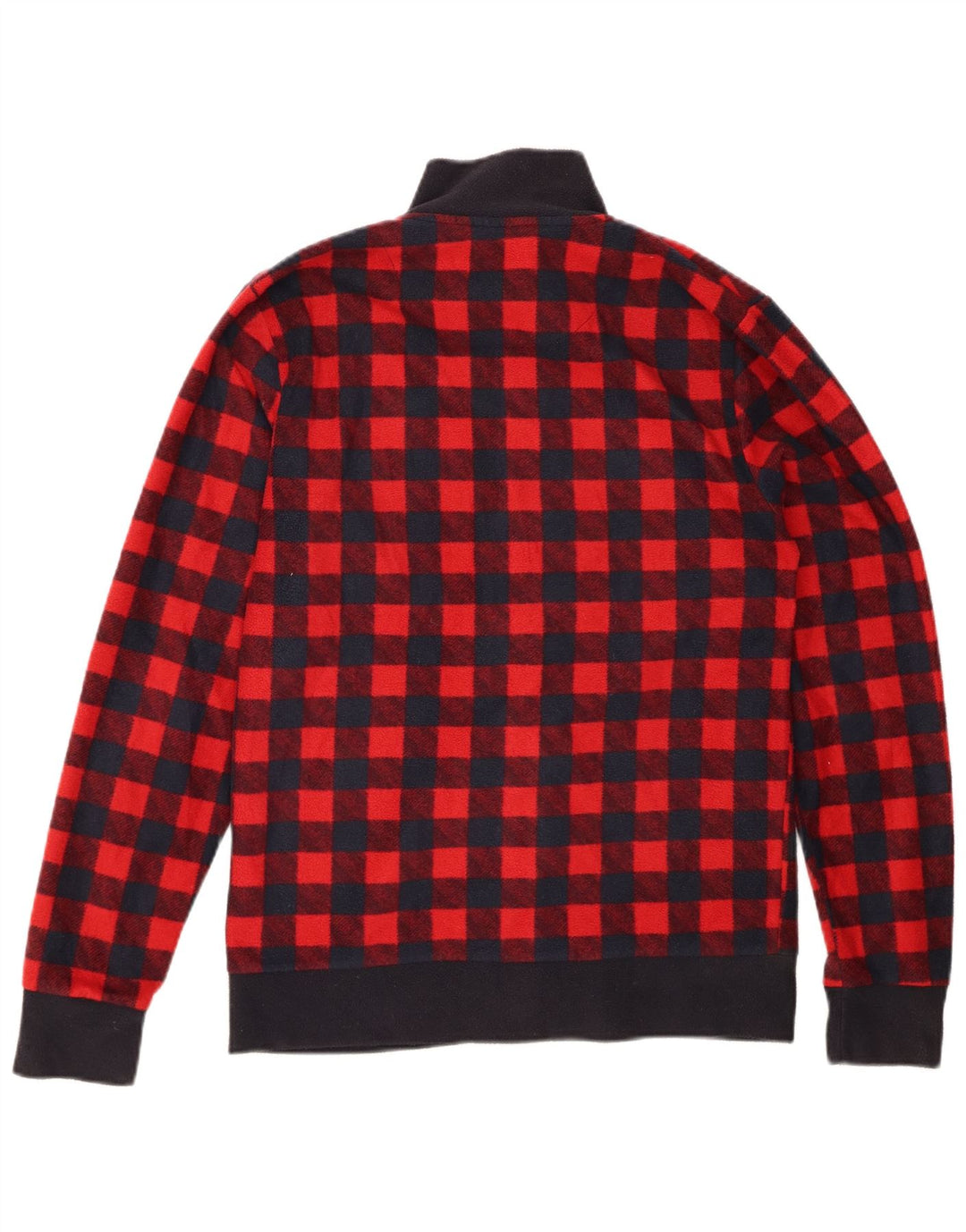 UMBRO Womens Fleece Jacket UK 14 Medium Red Gingham Polyester