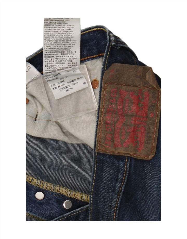 Levi's muške ravne traperice W33 L30 tamnoplavi pamuk