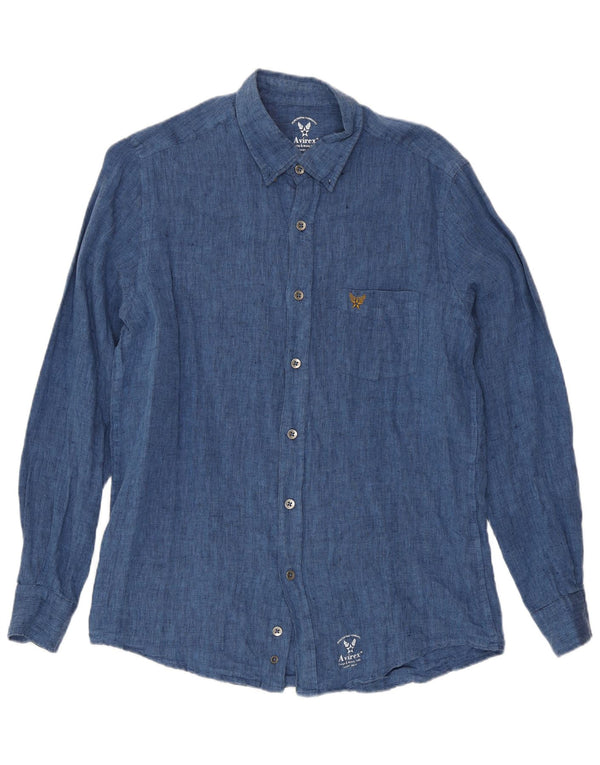 Avirex muška košulja Medium Navy Blue Linen