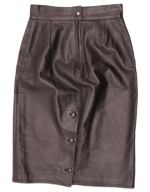 Vintage ženska kožna suknja W24 XS crna