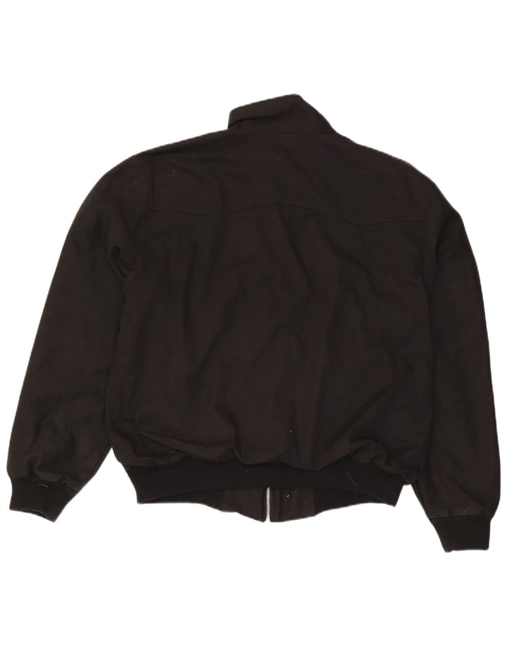 Vintage muška bomber jakna UK 42 XL crni poliester
