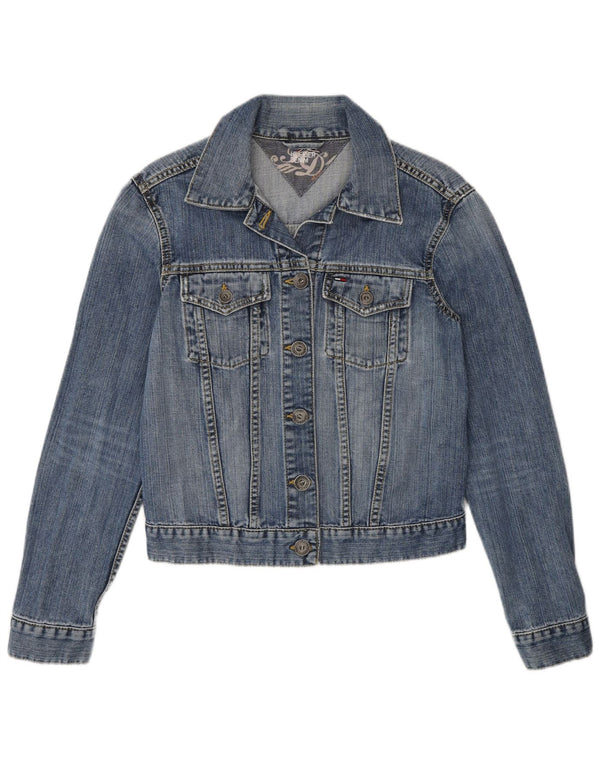 Tommy Hilfiger ženska traper jakna UK 12 srednje plavi pamuk