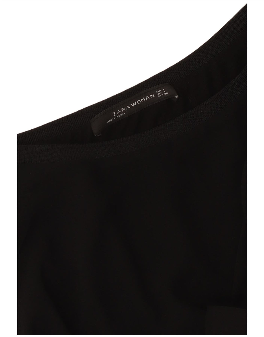 Zara ženska široka kratka bluza UK 14 Velika crna moderna