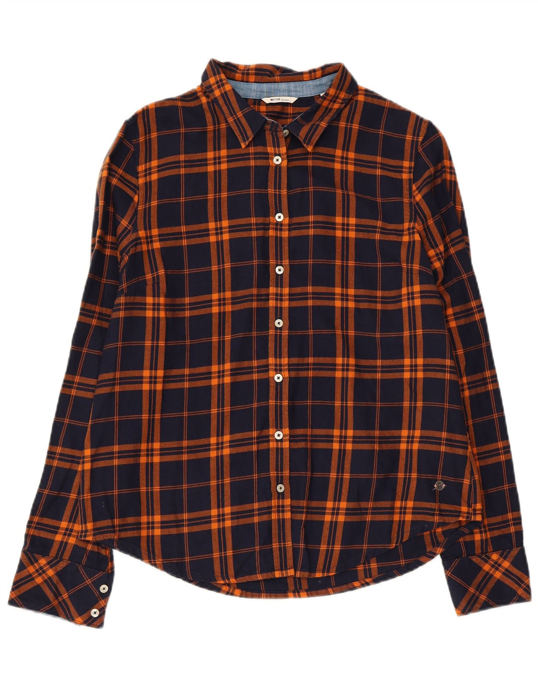 MUSTANG Ženska flanelska košulja EU 38 Srednje mornarsko plava karirana pamuk