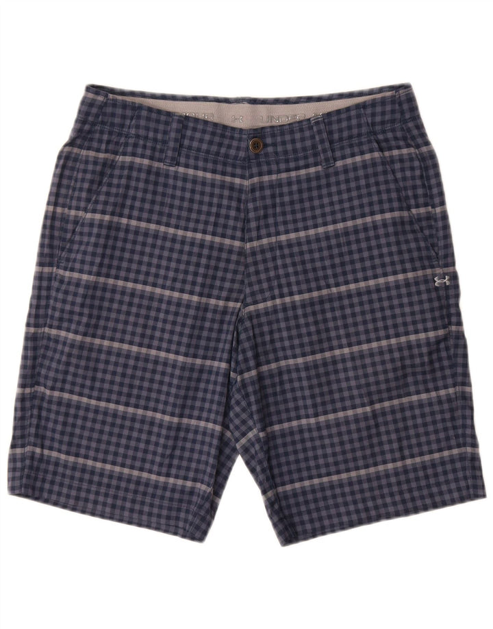 Under Armour muške chino kratke hlače W32 Srednje plavi gingham poliester