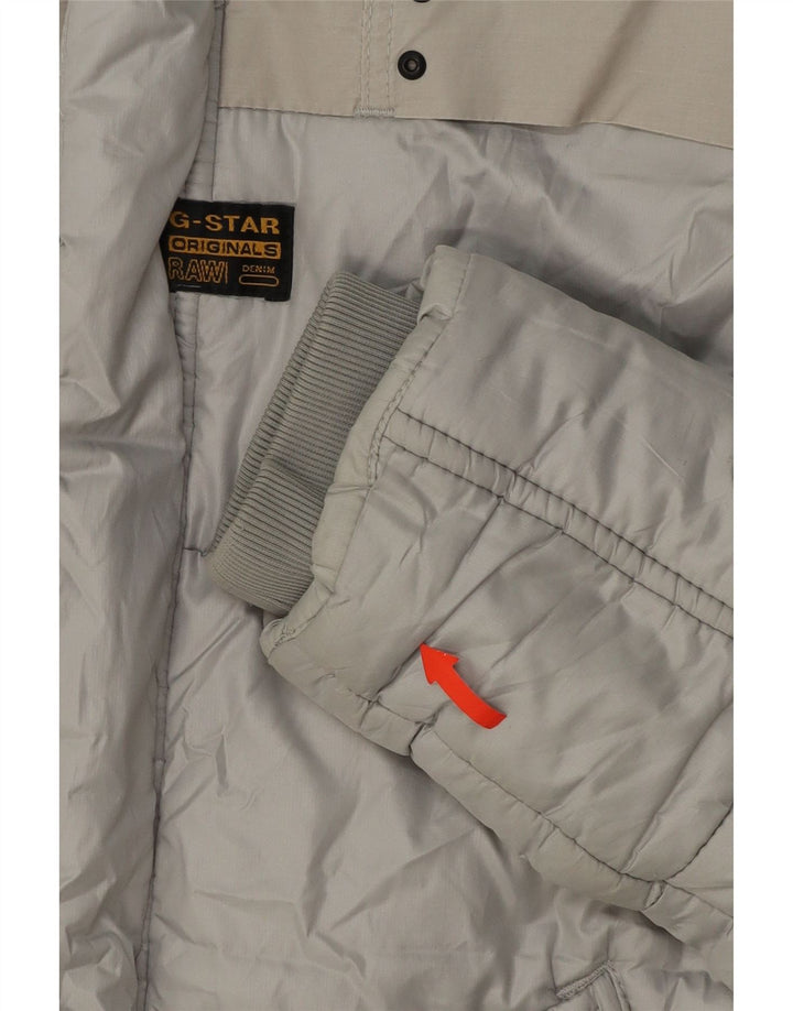 G-STAR Womens 3301 Padded Jacket UK 16 Large Grey Colourblock Polyester Vintage G-Star and Second-Hand G-Star from Messina Hembry 